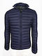 Easy Herren Winter Jacke Lässig Blau