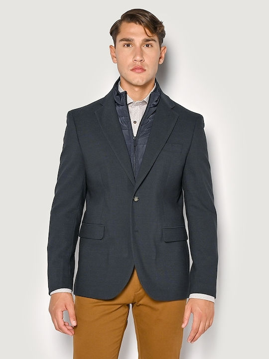 Men's Winter Suit Jacket Regular Fit Blue