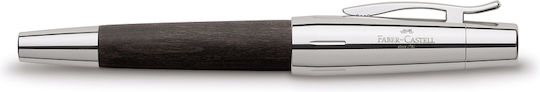 Faber-Castell E-motion Füllfederhalter Mittel Schwarze Holz mit Schwarz Tintenfarbe