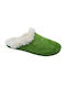 Dicas Women's Slippers with Fur Green