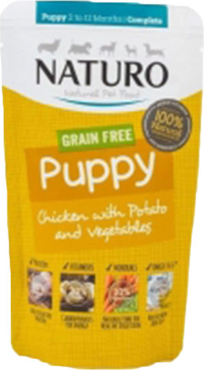Naturo Wet Food for Puppies in Pouches with Chicken Grain-Free 150gr