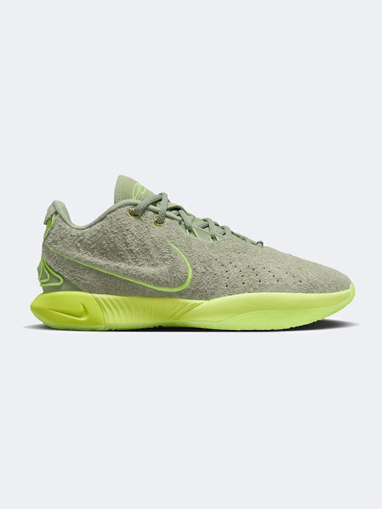 LeBron 21 cu talpă joasă Pantofi de baschet Light Bone / Dark Russet / Oranja De Foc