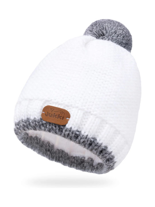 Jukki Kids Beanie Knitted White