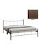 Χαμόγελο Bett Mit Metallischer Rostoptik Für Matratze 90x190cm