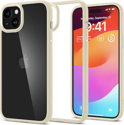 Spigen Ultra Hybrid Back Cover Σιλικόνης Ανθεκτικό Μπεζ (iPhone 15)