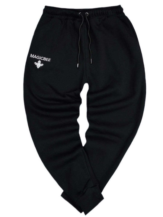 Magic Bee Men's Sweatpants with Rubber Black