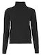 Forel Women's Long Sleeve Sweater Turtleneck Black