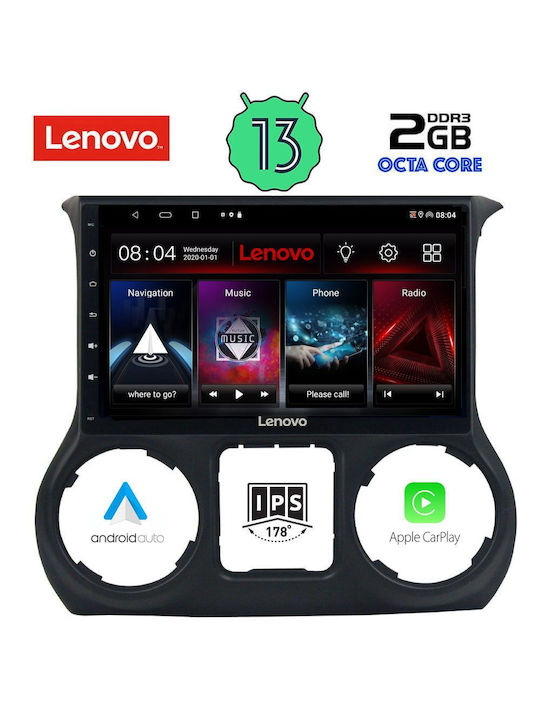 Lenovo Car-Audiosystem für Jeep Wrangler 2011-2017 (Bluetooth/USB/WiFi/GPS/Apple-Carplay/Android-Auto) mit Touchscreen 10"