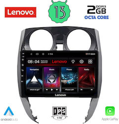 Lenovo Sistem Audio Auto pentru Nissan Notă 2012> (Bluetooth/USB/WiFi/GPS/Apple-Carplay/Android-Auto) cu Ecran Tactil 10"