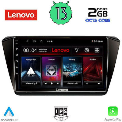 Lenovo Sistem Audio Auto pentru Skoda Superb 2015> (Bluetooth/USB/WiFi/GPS/Apple-Carplay/Android-Auto) cu Ecran Tactil 10"