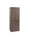 Double Door Wardrobe Plastic with 4 Shelves 65x45x172cm