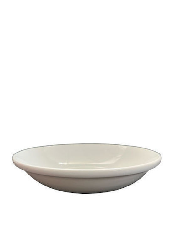 XM-Casa Plate Shallow made of Porcelain White with Diameter 23cm 6pcs
