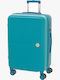 Bartuggi Medium Hard Petrol Travel Suitcase with 4 Wheels Height 67cm