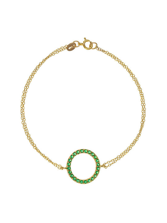 Ioannis Kosmima Bracelet Chain made of Gold 14K with Zircon