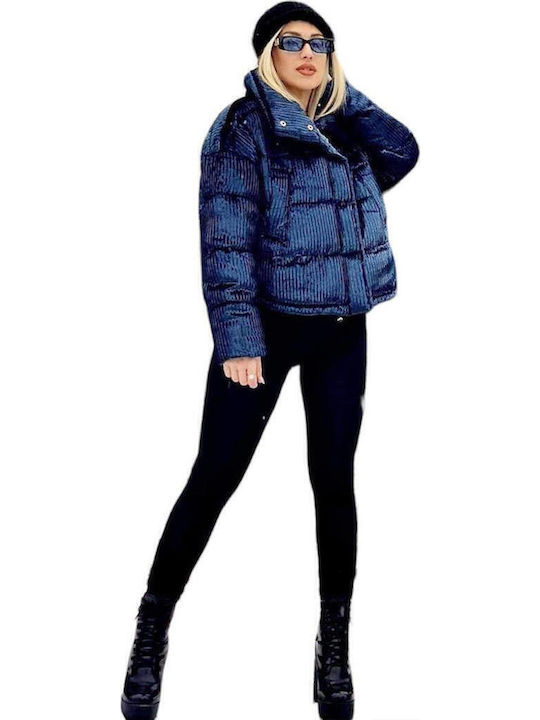 Woman's Fashion Jacket Puffer Blue
