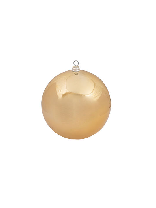 Hanging Ball Ornament Plastic Gold