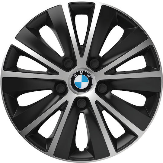 Versaco Set Capace De Roți Auto Rapide 15" Compatibilitate Bmw 4 Bucăți Negre