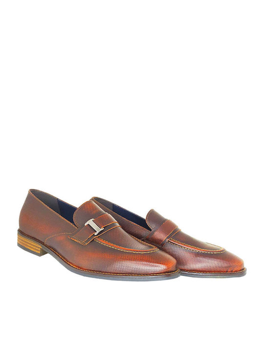Raymont Δερμάτινα Ανδρικά Loafers σε Καφέ Χρώμα
