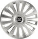 Versaco Car Hubcap Set Luxury with Chevrolet Emblem 13" 4pcs Silver