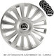 Versaco Auto Radkappen Set Luxury mit Marke Mazda 4Stück 15" Silber