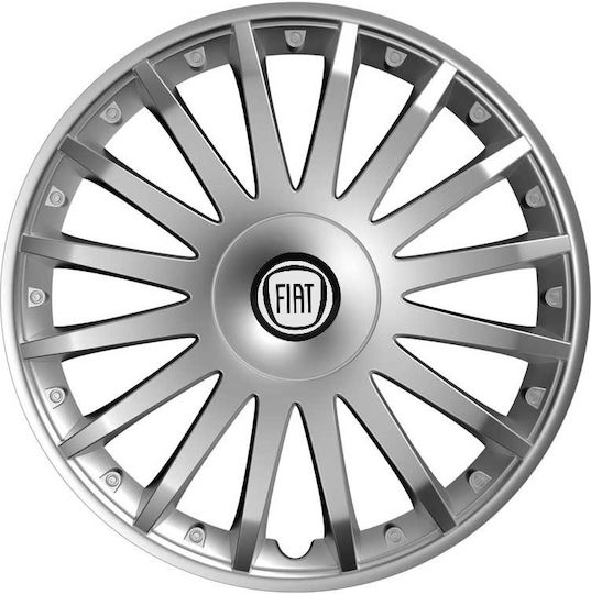 Versaco Set Capace De Roți Auto Crystal Compatibilitate Fiat 4 Bucăți 13" Argintii