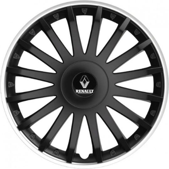 Versaco Set Capace De Roți Auto Crystal Compatibilitate Renault 4 Bucăți 14 Negru/Negru