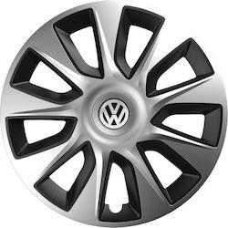 Versaco Stratos Car Hubcaps 16" with VW Brand Logo 4 Pieces