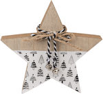 Out of the Blue Wood Christmas Decorative Floor Star 15.5x2x15cm Brown