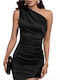 Sommer Mini Abendkleid Schwarz