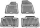 Sahler Set of Front and Rear Mats 4pcs Tray Type for Citroen C6 2005+ Black