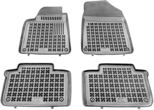 Sahler Set of Front and Rear Mats 4pcs Tray Type for Citroen C6 2005+ Black