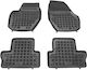 Sahler Set of Front and Rear Mats 4pcs Tray Type for Volvo S60 2008+ Black