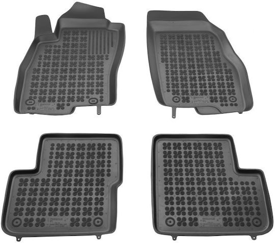 Sahler Set of Front and Rear Mats 4pcs Tray Type for Fiat Grande Punto 2005+ Black