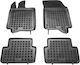 Sahler Set of Front and Rear Mats 4pcs Tray Type for Renault Laguna 2001-2007 Black