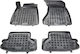 Sahler Set of Front and Rear Mats 4pcs Tray Type for Renault Coupe Audi A5 Hyundai Coupe 2016+ Black