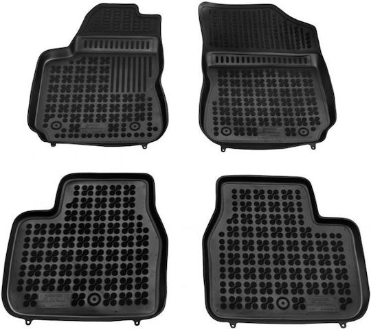 Sahler Set of Front and Rear Mats 4pcs Tray Type for Citroen C4 Cactus 2014+ Black