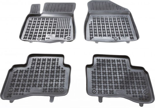 Sahler Set of Front and Rear Mats 4pcs Tray Type for Kia Niro 2016+ Black