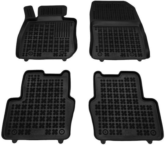 Sahler Set of Front and Rear Mats 4pcs Tray Type for Mazda CX-3 2015-2022 Black