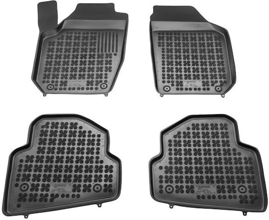 Sahler Set of Front and Rear Mats 4pcs Tray Type for Skoda Fabia 2007-2014 Black