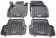 Sahler Set of Front and Rear Mats 4pcs Tray Type for Seat Ibiza 2017+ Black