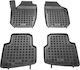 Sahler Set of Front and Rear Mats 4pcs Tray Type for Skoda Roomster 2006+ Black