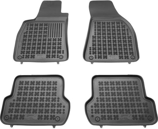 Sahler Set of Front and Rear Mats 4pcs Tray Type for Seat Exeo 2008+ Black