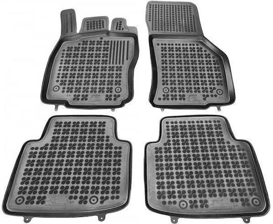 Sahler Set of Front and Rear Mats 4pcs Tray Type for Volkswagen Arteon 2017+ Black