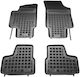 Sahler Set of Front and Rear Mats 4pcs Tray Type for Volkswagen Up 2012+ Black