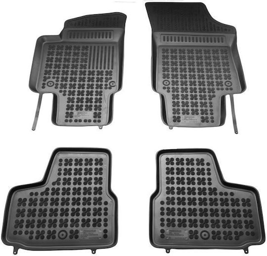 Sahler Set of Front and Rear Mats 4pcs Tray Type for Volkswagen Up 2012+ Black