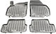 Sahler Set of Front and Rear Mats 4pcs Tray Type for Volkswagen T-Cross 2019+ Black