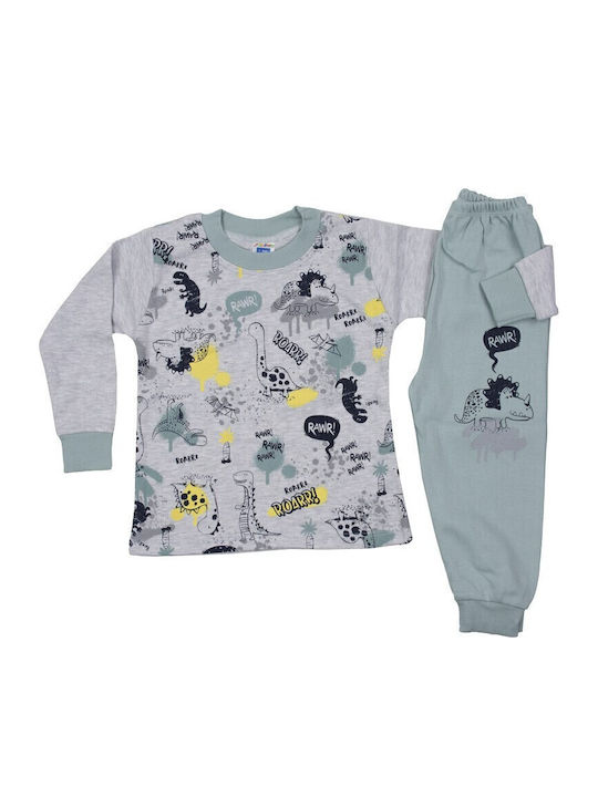 Papillon Kids Παιδική Πιτζάμα Χειμωνιάτικη Πράσινη