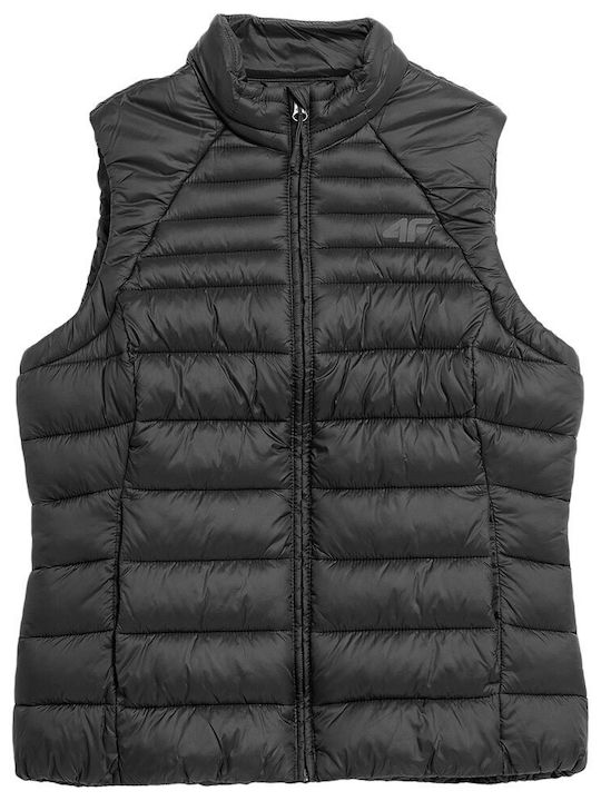 4F Women's Short Puffer Jacket for Winter Black
