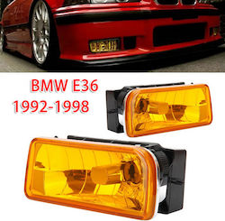 JOM Квадрат Фарове за кола BMW E36 с Жълт осветление 2бр
