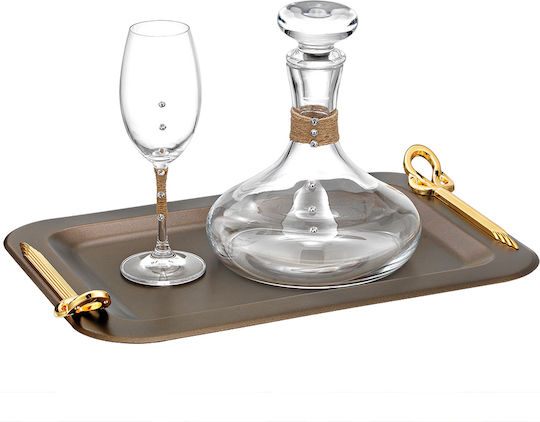 Novaker Glas / Metallisch Braun 3Stück